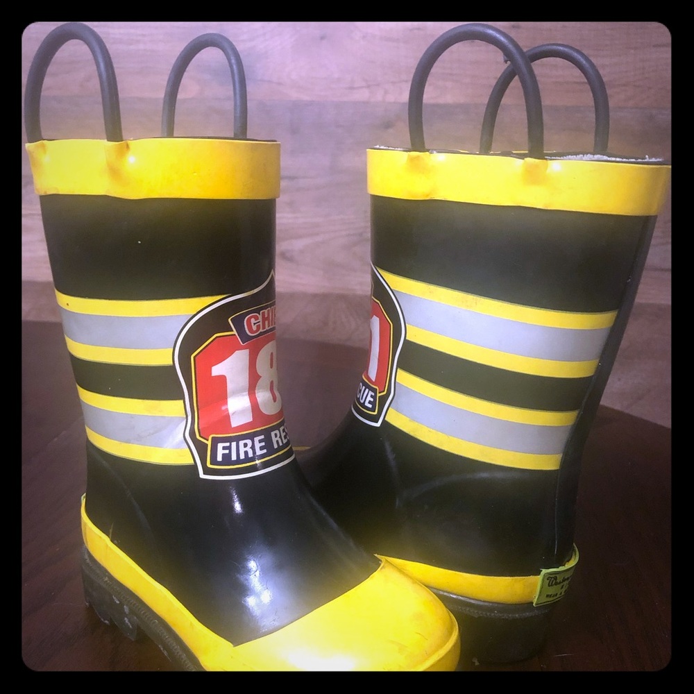 Yellow Firefighters Rain boots
